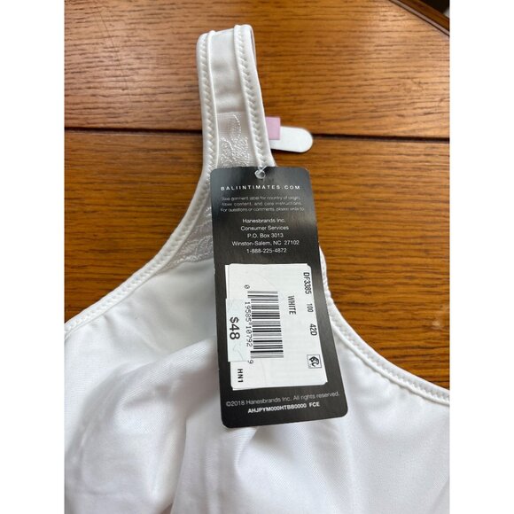 Bali Womens White Minimizer Bra D42 With Comfort Straps & Silky Smooth Lining St - Picture 4 of 6